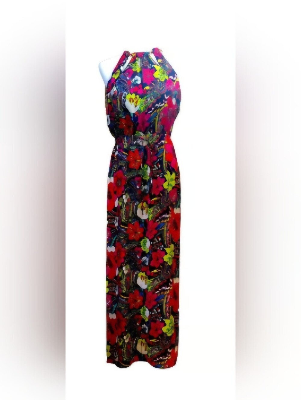 Laundry by Shelli Segal Halter maxi dress size 10 - Picture 2 of 8